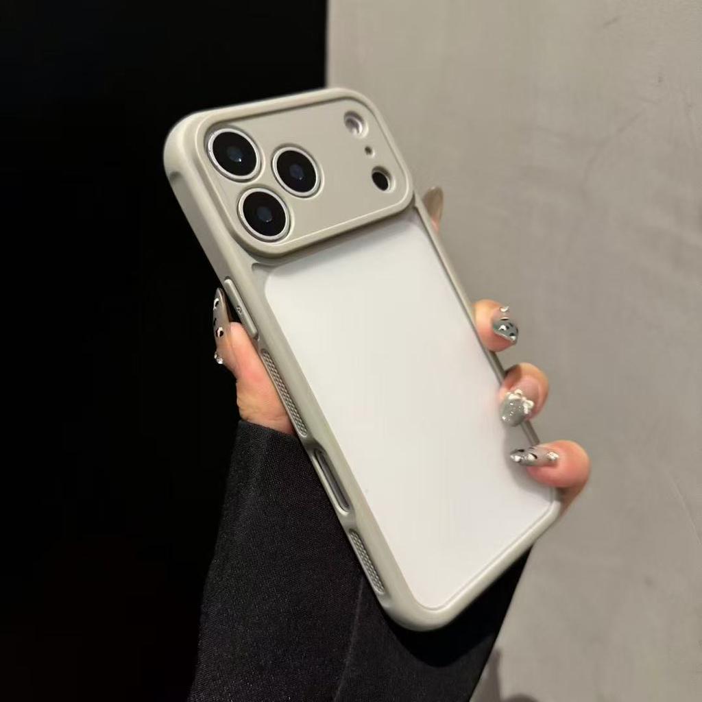 Luxury Translucent Matte Lens Protective Phone Case For iPhone 17 Air 16 15 14 Plus 13 12 11 ProMax For Bumper Back Cases Cover