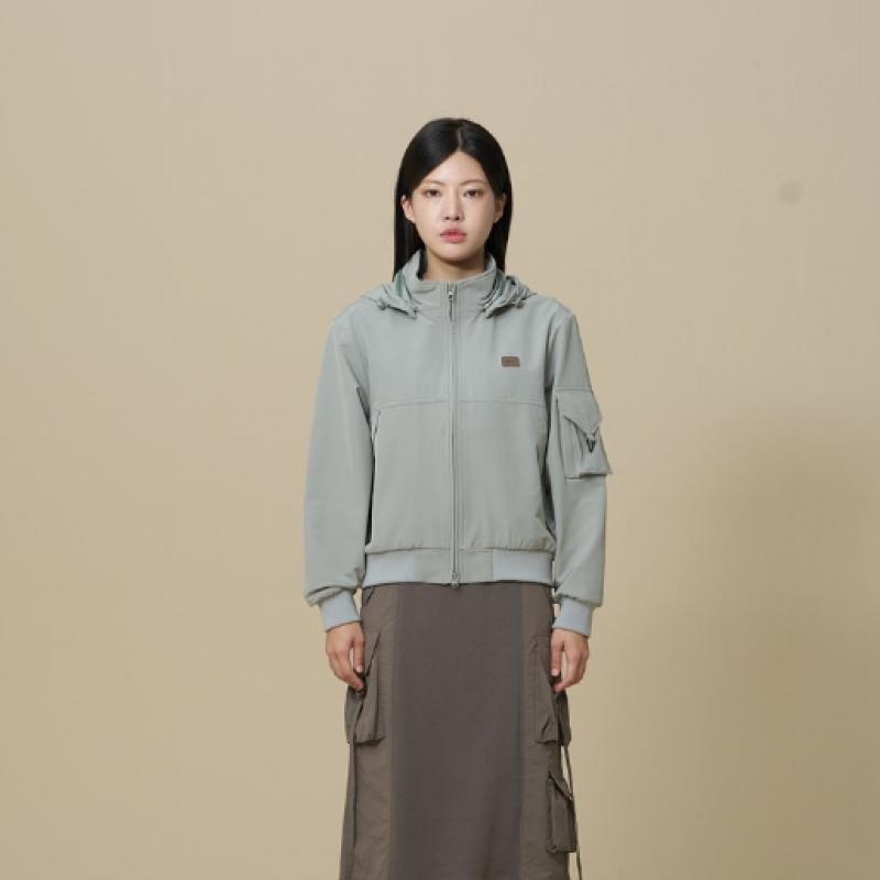 Stretch Brush Hoodie Jacket  Olive 