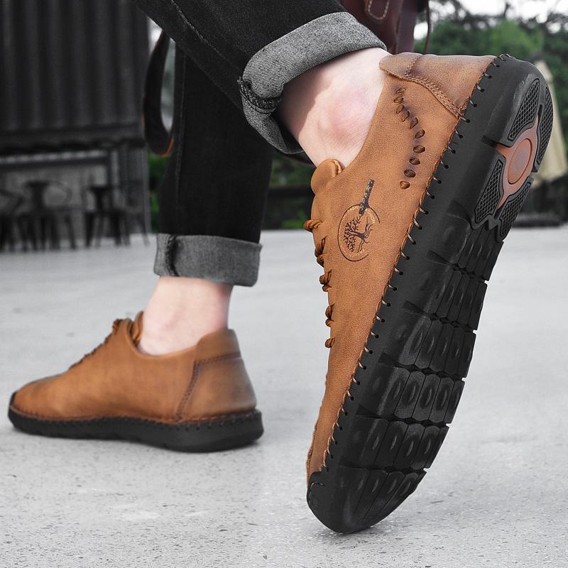 Men’s Moccasins Green Driving Shoes Wide Blue Flats Casual Shoes Plus Size Outdoor Summer Handmade Shoes