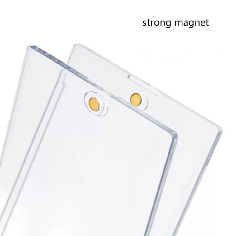 5 Transparent Acrylic Trading Card Sleeves With Magnetic Snap And Included Slot Ideal For 35PT Sports Memorabilia