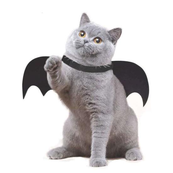 Cat Bat Wing Pet Cosplay Bat Costume Felt Dog Cat Bat Wings Apparel for Halloween Party Dress Up Accessory