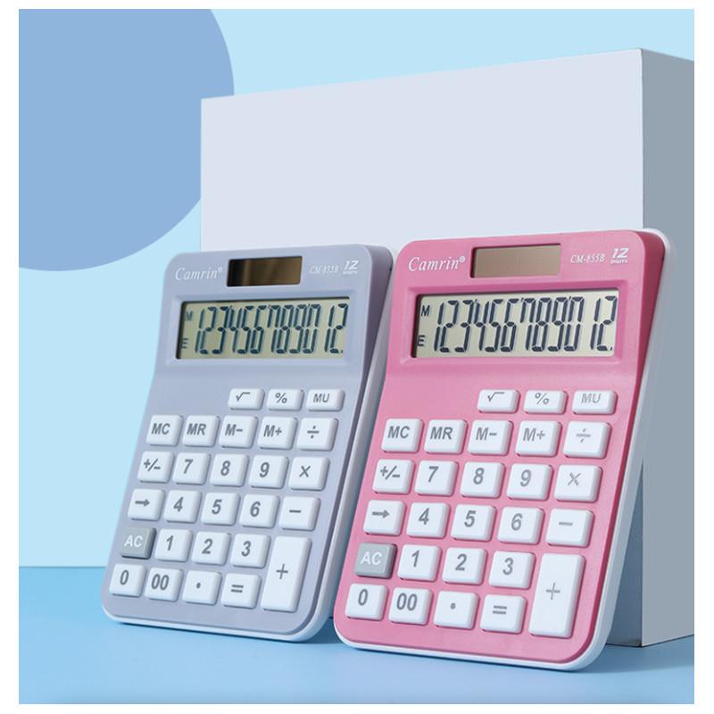 Versatile 12 Mini Digit Solar Power Calculator Colorful Design Offices Tool