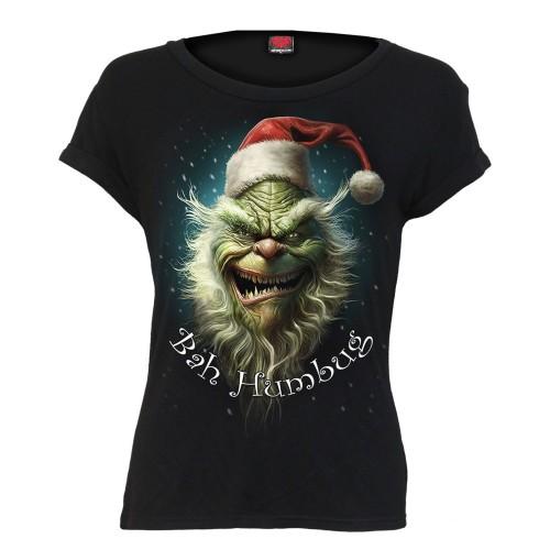Spiral Womens/Ladies Bah Humbug Boat Neck T-Shirt