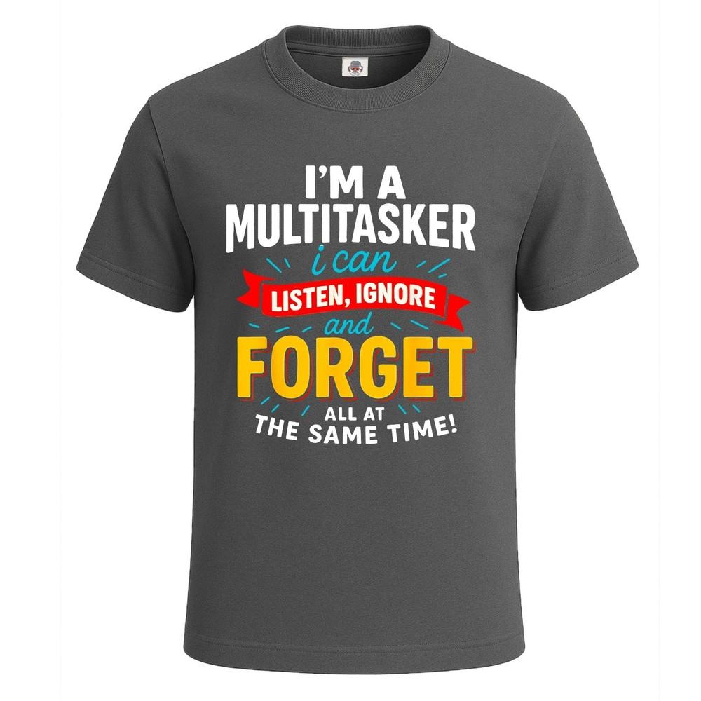 Im a multitasker i can listen funny novelty tshirt joke gift party mens tee top 2XL