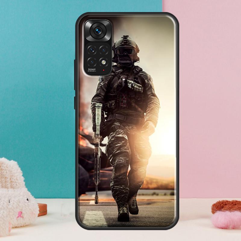 Tactical Swat Gear Pattern Case For Xiaomi Redmi Note 14 12 11 9 10 13 Pro 9S 10S 11S 12S Redmi 13C 10C 12C 14C Cover