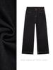 Elastic High Waist Women's Straight Leg Jeans - Korean New Year Style, Loose Fit Denim Pants, Size 26.