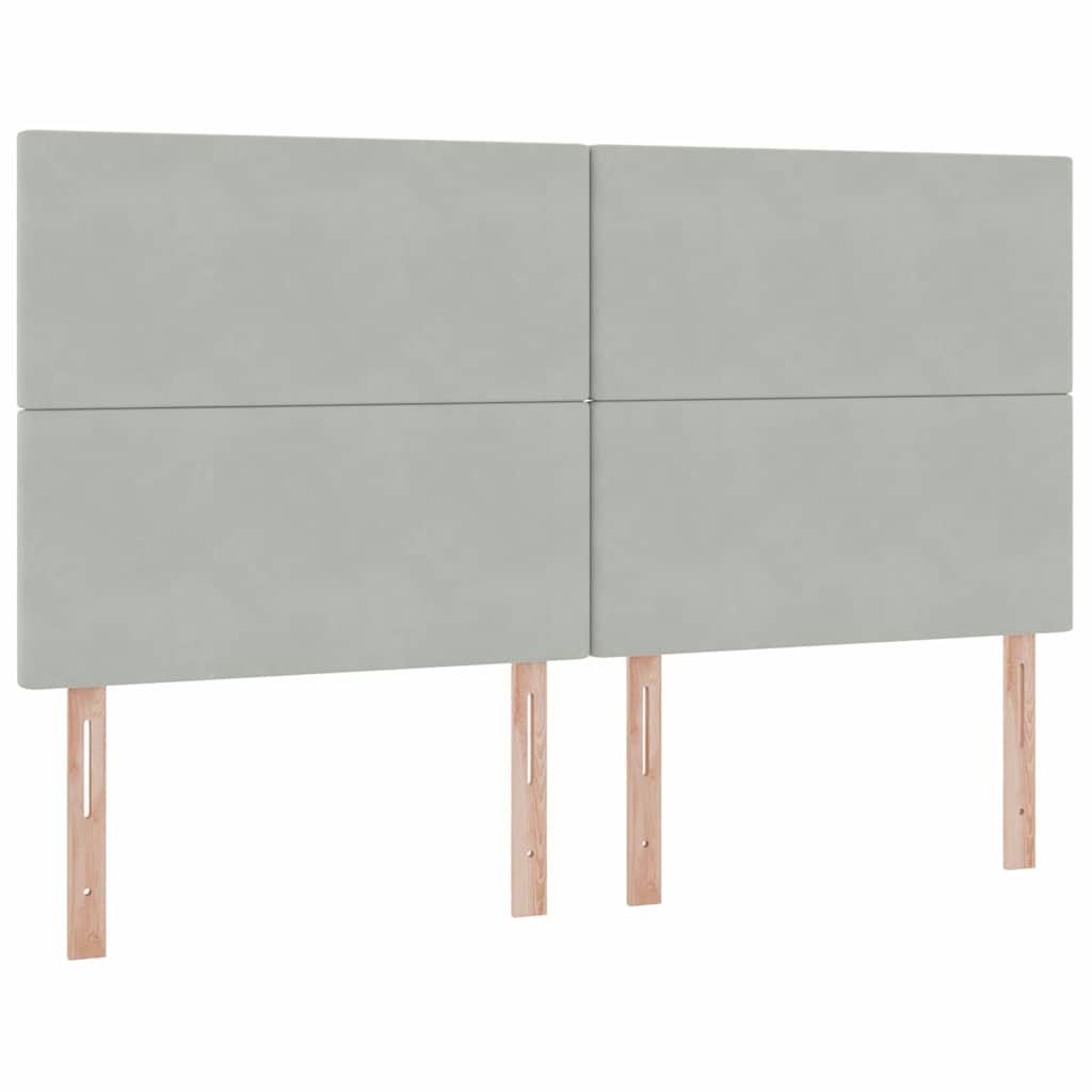 Storage Bed with Mattress Light Grey 160 x 200 cm Velvet