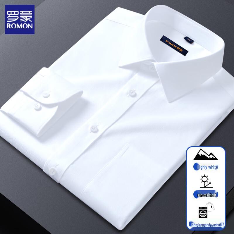 

Romon Men s Wrinkle-Free Cotton Long-Sleeve Shirt 41