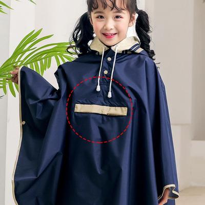 Breathable Children's Poncho Raincoat Windproof Comfortable Cloak-style Raincoat Lightweight with Hat School Rain Gear