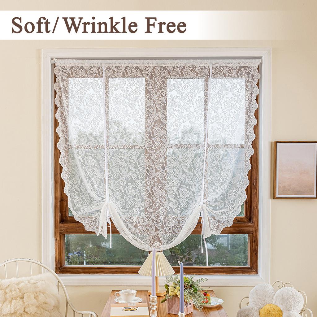 Warp Lace Phoenix Tail Drawing Curtain Window Screen Living Room Dining Room Semi-Blackout Curtain