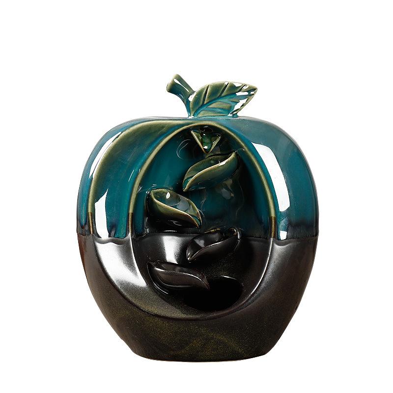 

Creative Fruit Shape Backflow Incense Burner, Ceramic Indoor Aroma Rack, Tea Living Room Bedroom Decor Home Fragrance Stove, 1Pc