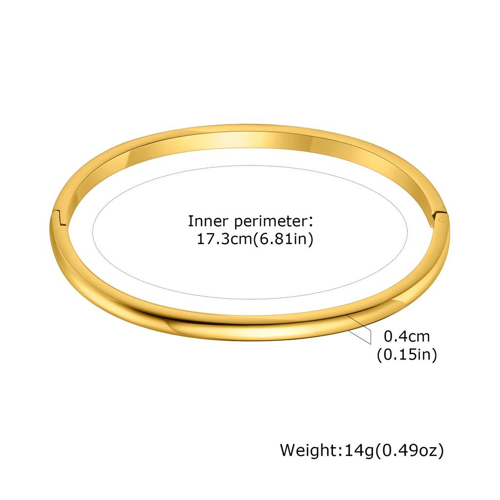 Women Anti Allergy Stainless Steel Cuff Bracelets Bangle, Trendy Wristband Jewelry Stacking Open Bracelet To Girls Mom Wife