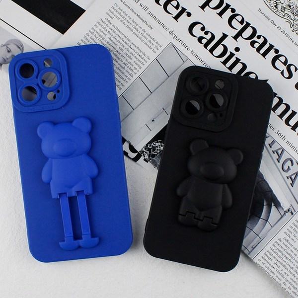 AY Bear Cookie Sole Smart Tok Cute Grip Tok, Black, 1 Piece