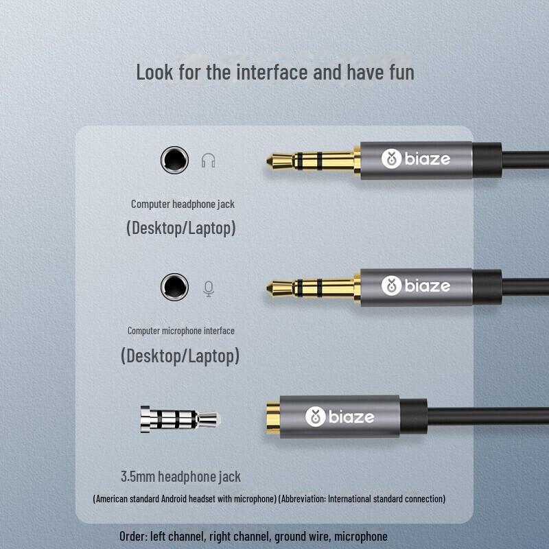 Splitter Audio Biaz 3.5mm: Adaptor căști și microfon