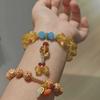 Temple-Style Fluorite Lion Bracelet - Ethnic Design for Women