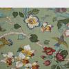 100x145cm Birds &Floral Patterns Linen Printed Fabric Printed Fabric for Tablecloth,Tablecloth DIY Sewing Clothing Home Cloth