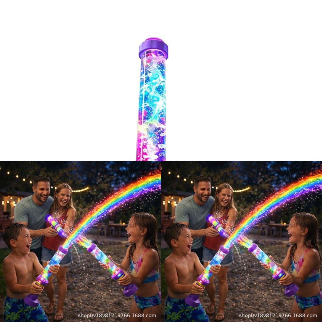 Pistola ad Acqua LED Arcobaleno con Luce Luminosa per Piscina, Spiaggia, Giochi all'Aperto