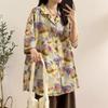 Floral Printed Colorful Female's Suit Collar Shirt Summer Loose Casual Short Sleeved Shirts Vacation Style Chic Blouses