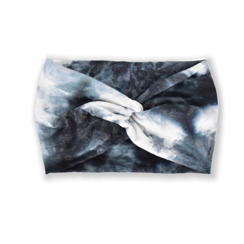 Faixa de cabeça elástica de ioga boêmia europeia e americana – acessório esportivo de cabelo com estampa cruzada de aba larga para mulheres