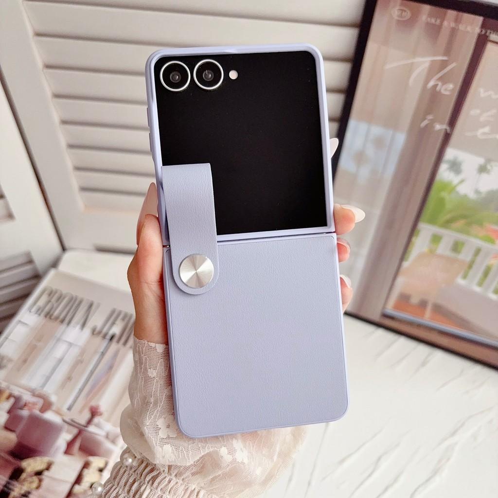 Etui na telefon w stylu torebki z paskiem na nadgarstek dla Samsung Galaxy Z Flip 8 7 FE 6 4 3 Flip8 Flip7 Flip6 Odporne na wstrząsy Twarda Osłona Ochronna