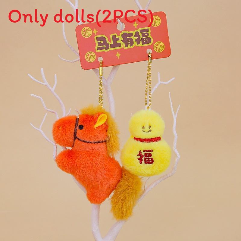Plush Horse Keychain With Money Favors For New Year Decor And Bag Ornament