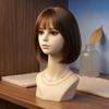 Mannequin Head with Shoulders PVC Hairpiece Display Smooth Surface