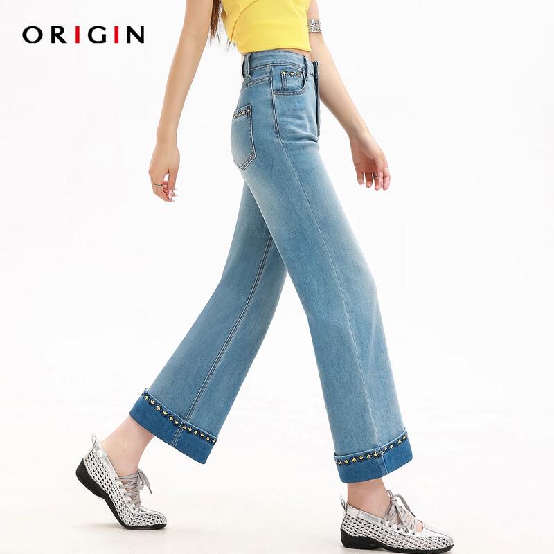 Джинсы ORIGIN женские, узкие, прямые, из тенсела и денима M