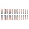 Cross‑border European & American silver long tapered press on nails, heart‑shaped & crushed rhinestone decor, hot‑selling new false nail patches.