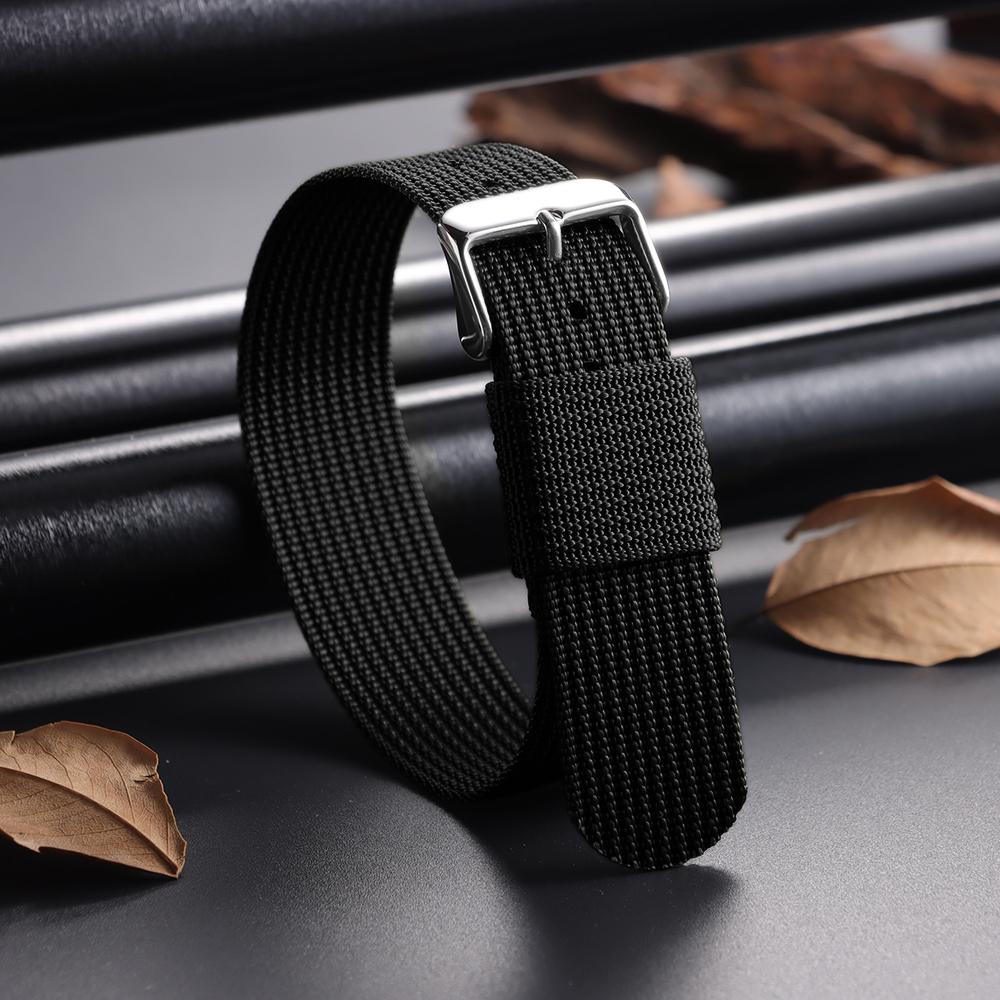 18/20/22mm Nylon Watch Band Braided Nylon Strap for Seiko Men's Army Sports Breathable Fabric Nylon Bracelet Wristbelt for Omega