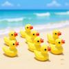 Mini Yellow Duck Moss Landscape Ornaments: Succulent & Bonsai Accessories, Creative Decor.