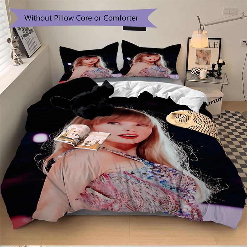 3Pcs Taylor Swift Performance Bedding Sets For All Sizes New 3D Printed Bed Cover Comforter Duvet Cover Pillowcase Bedroom Decoration