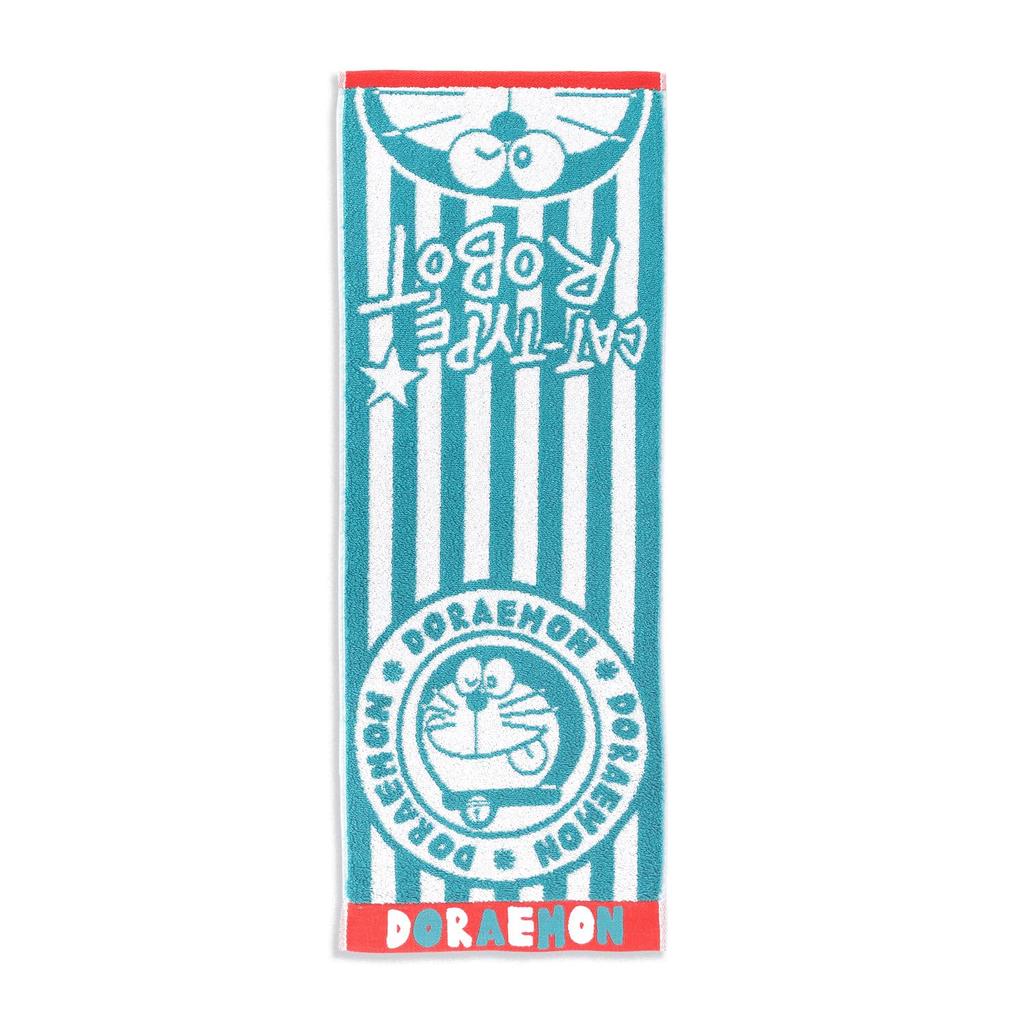 Towel Museum Compact Made In 25 X Doraemon Towel, Japan, 100% Cotton, Approx. 70cm, Sticker, Blue, 21-2432120