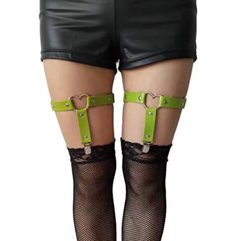 Women Sexy Leather Thigh Garter Belt Punk Elastic Harness Leg Strap Goth Stocking Leglet Belt Garters Suspender for Girl