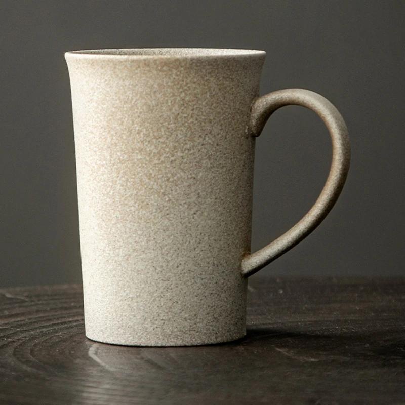High Capacity Personalized Mug Retro Japanese-style Household Use Coffe Ceramic Cup Espresso Cups Teaware Cafes Drinkware Coffee
