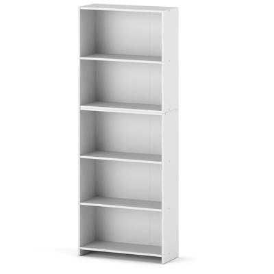White Office Bookcase 70 CM with 5 Shelves Binders Toys Loft