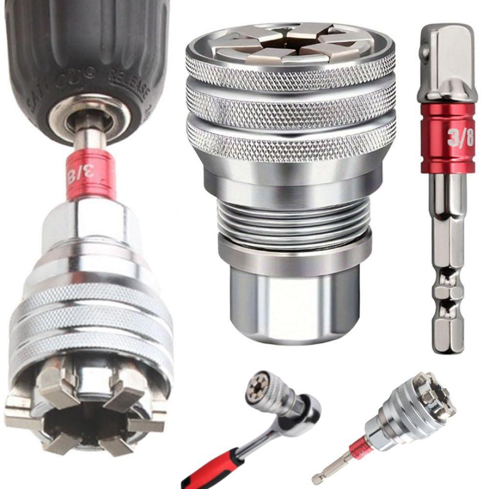 2PCS Multi-Function Hex Wrench Adapter Kit Adjustable Socket Adapter  Universal Tool