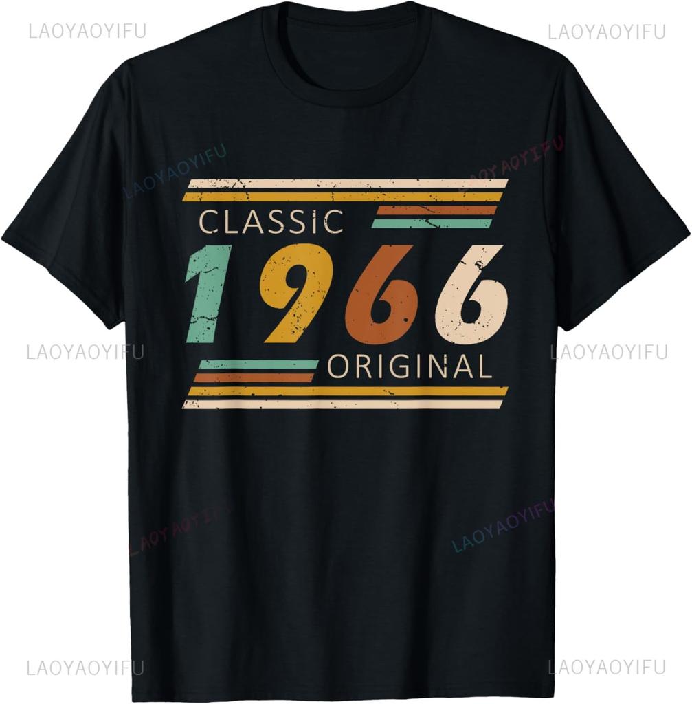 Vintage 1966 59th Birthday Gift Retro 59 Years Old TShirt Print Original Design Gifts T Shirts Funny Shirt Customizable Camisas