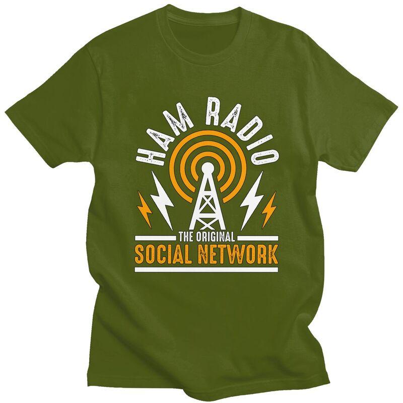 Custom Licensed Ham Retro Radio Operator Tshirts for Men Short Sleeve Casual T Shirt Cool Tshirt Pure Cotton Tee Gift