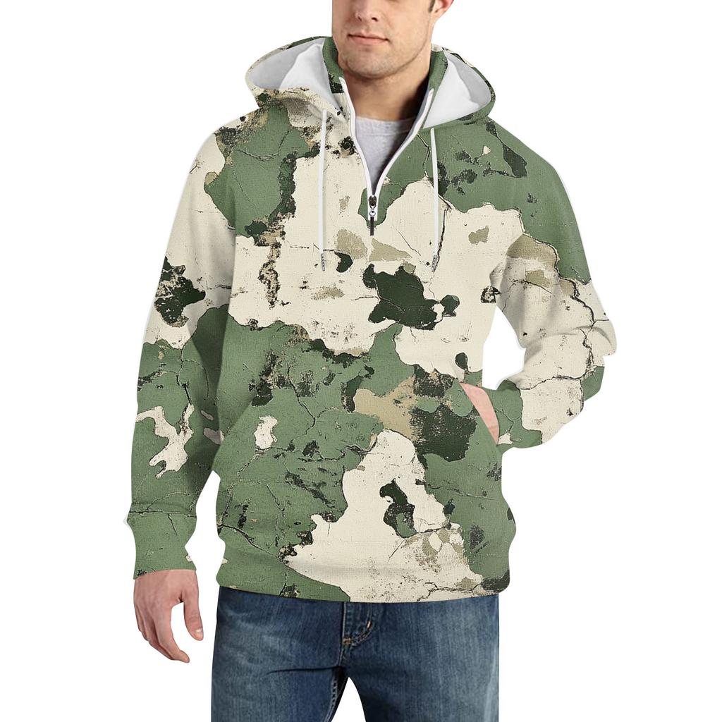 Das Herren-Sweatshirt mit Stehkragen im Frühling und Herbst ist ein Outdoor-Freizeitpullover