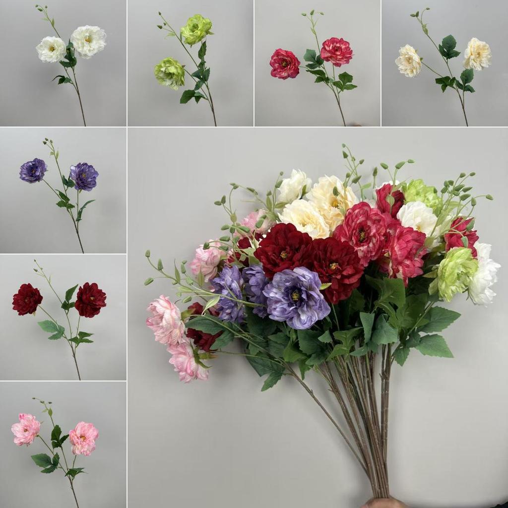 Lyxig Ylang-Ylang & Pion Konstgjord Blomsterarrangemang - Elegant Bröllopsdekor & Bordsmittpunkt