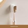 LIEI Dust-proof Wall-Mounted Toothbrush Holder with Cover