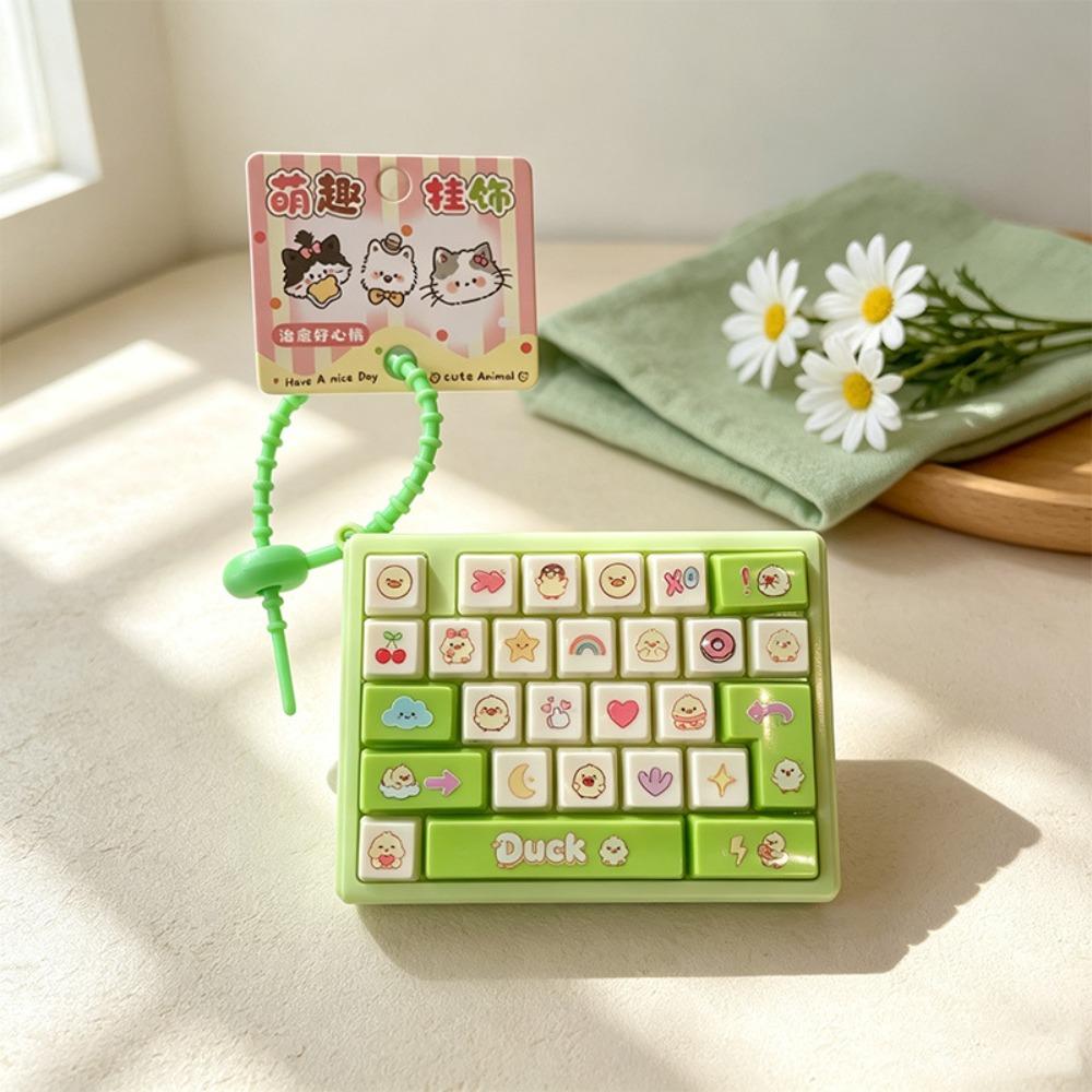 Cute Design Decompression Button Toy Creative Style Keyboard Keychain Children Use
