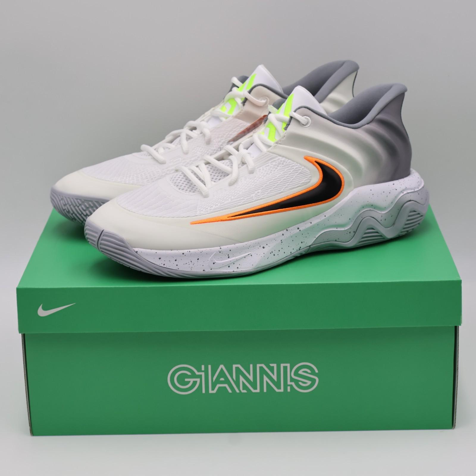 FQ3681-102 Nike Giannis Immortality 4 Белый Вольт Вольф Грей (FQ3680-102) (Мужской) 10