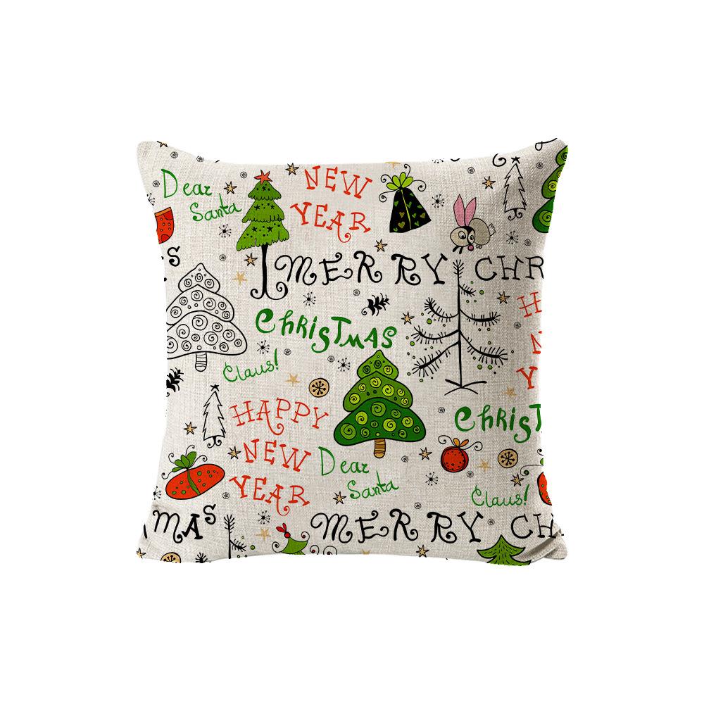 

Christmas Pillow Cushion Home Living Room Decoration Printed Pillow Case Bedroom Large Cushion 45 * 45cm without core