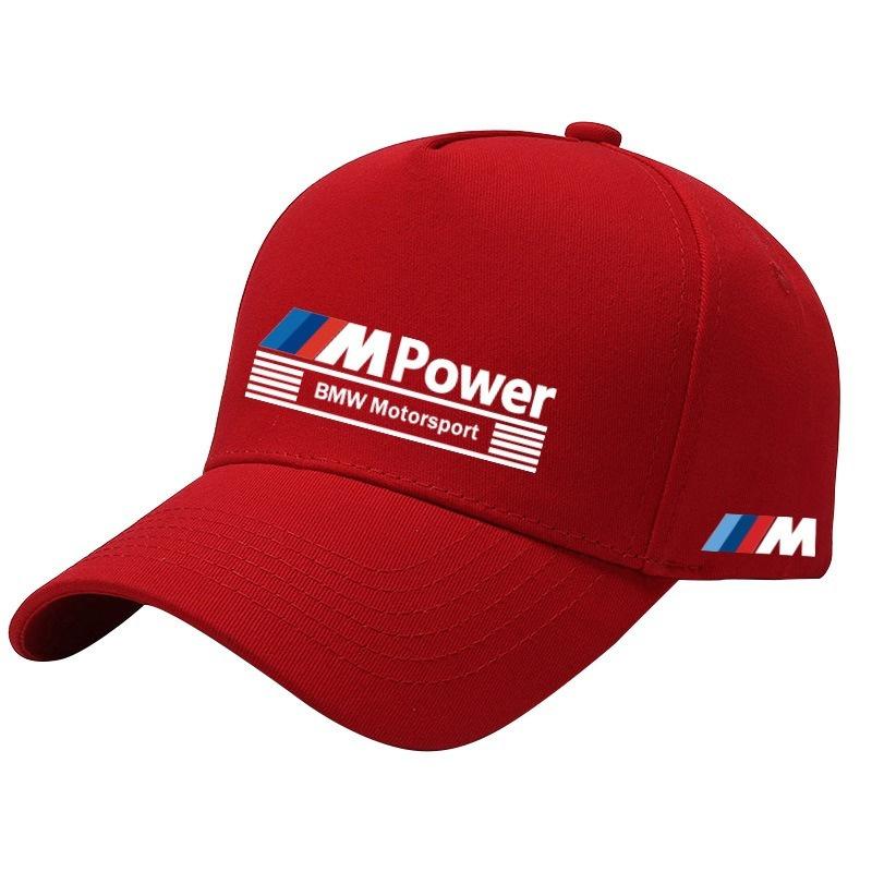 For BMW M X1 X3 For BMW Motorsport Emblem Print Outdoor Summer Sport Baseball Cap Spring Autumn Adjustable Casual Sunscreen Hat Car Stickers