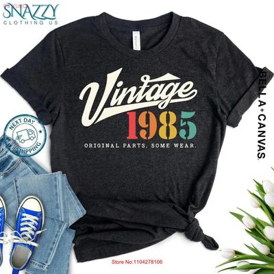 1985 Geburtstag T-Shirt Vintage Retro 80er 39. Outfit Lustig vintage Gewaschen Unisex Mann Bequem Lässig mode Weich
