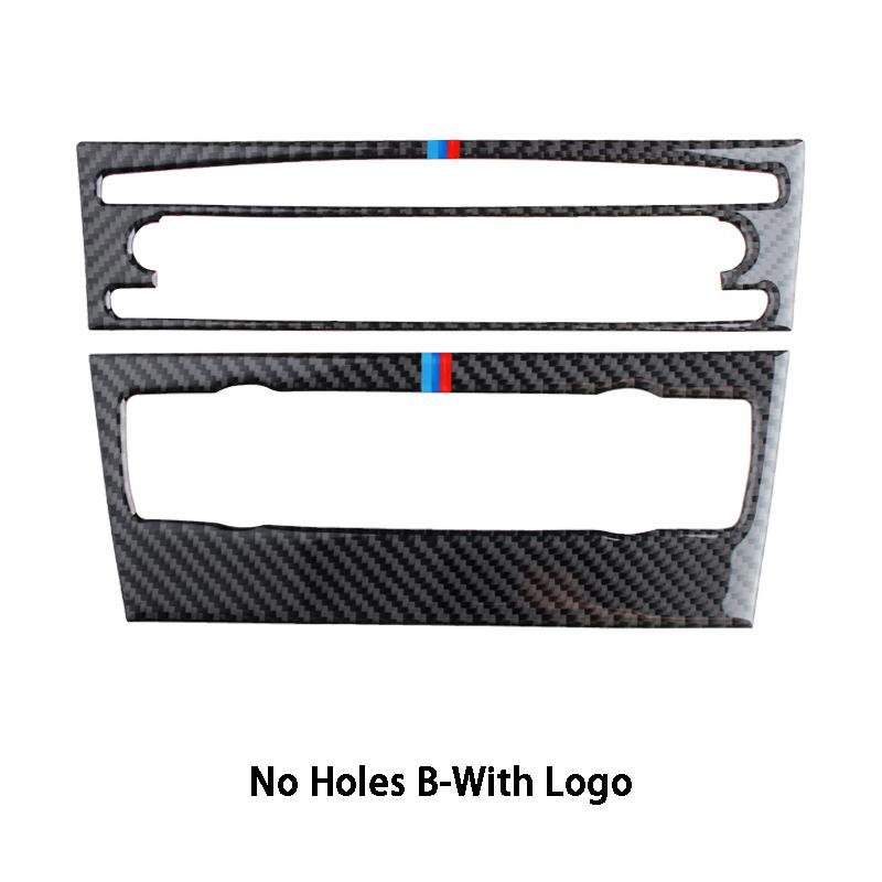 

Углеродное волокно, центральная консоль автомобиля, кондиционер, CD-кнопка, рамка, декоративная наклейка, отделка для BMW 3 серии E90 E92 Type D-No Hole