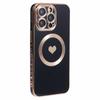 For iPhone 14 Pro Max TPU Case 6D Electroplating Love Heart Cover Compatible with MagSafe