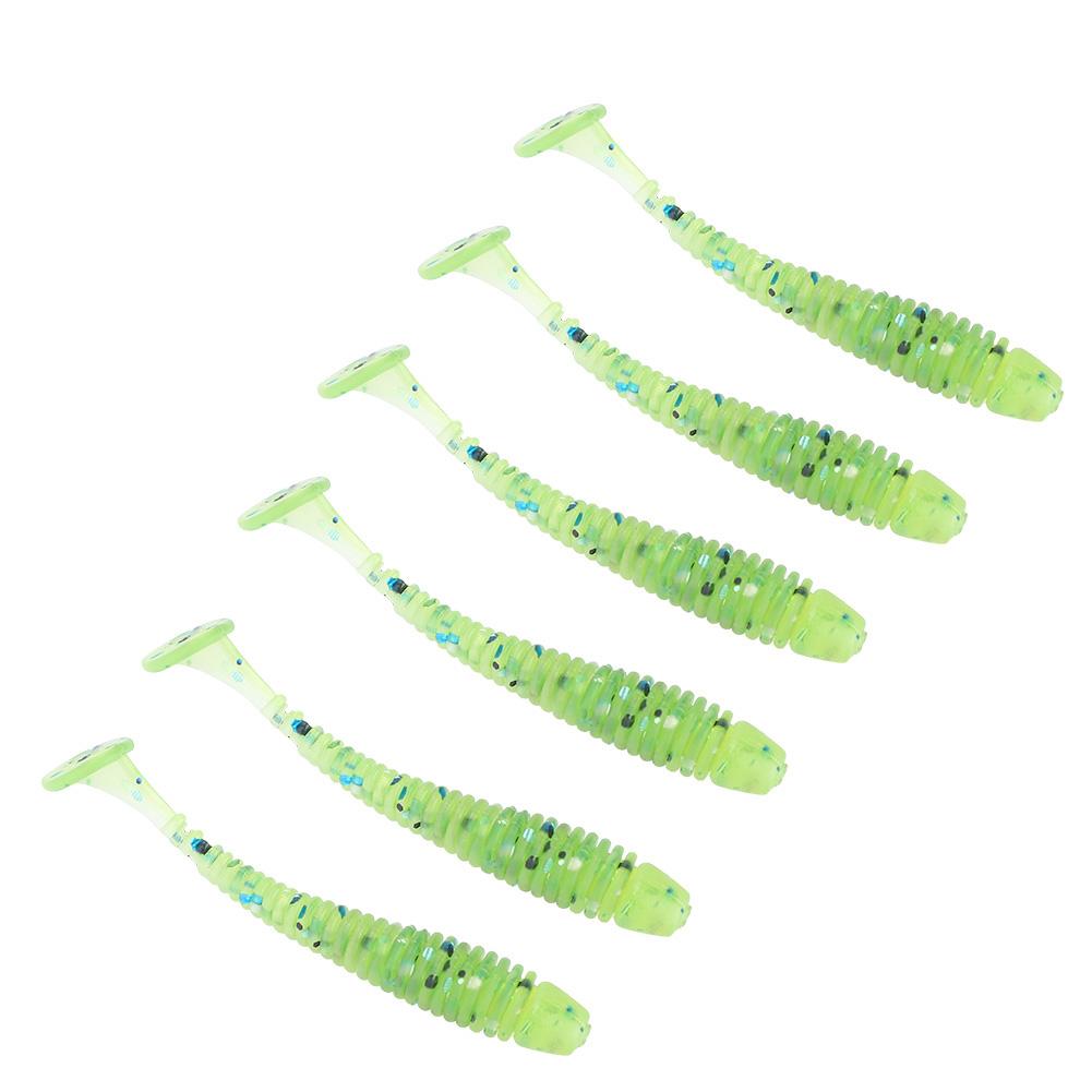 10PCS 5cm Soft Plastic Artificial Fish Lures Grub Worm Baits Fish Tackle Accessory F