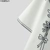 INCERUN Oversized Men Stand Neck Half Sleeve Print Casual Loose Summer Shirts